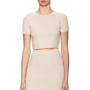 Ballerina Pink Herringbone Wool Top